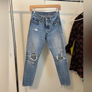 Levi’s 501 Originals distressed